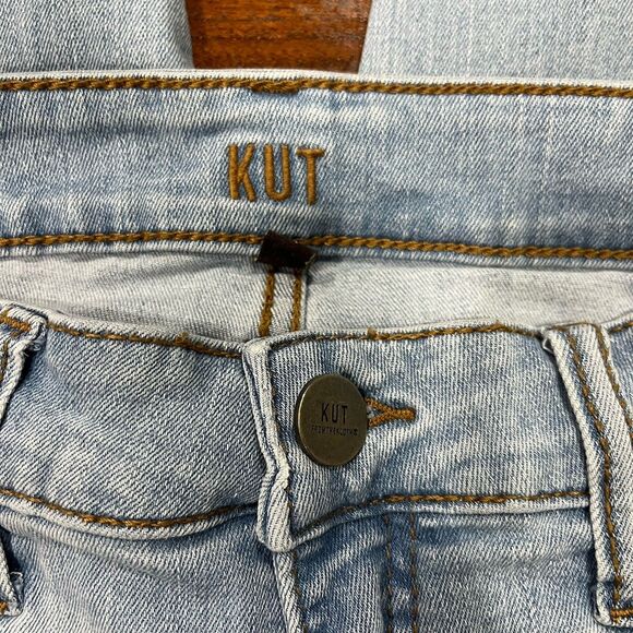 Kut From The Kloth Fab Ab Ankle Skinny Jeans Distressed Light Wash Size 4 - Picture 9 of 10